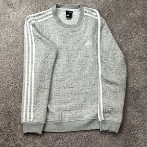 Adidas Men's Light Gray Crewneck Sweater